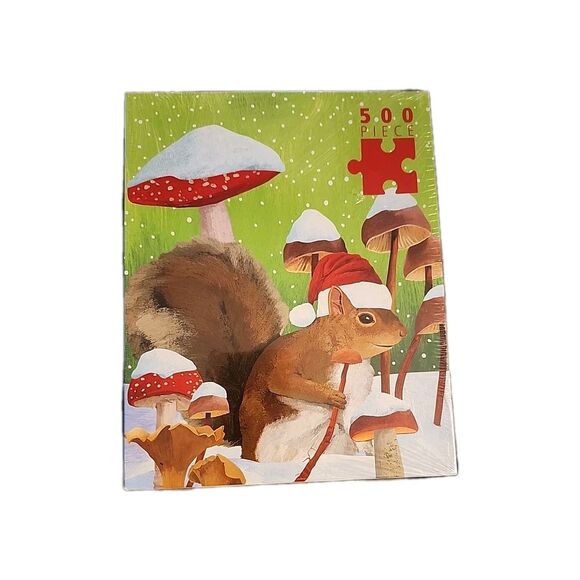 New Scott Church Winter Squirrel Puzzle Snow Scene 550 Piece Jigsaw Puzzle 19x26 - Picture 2 of 7